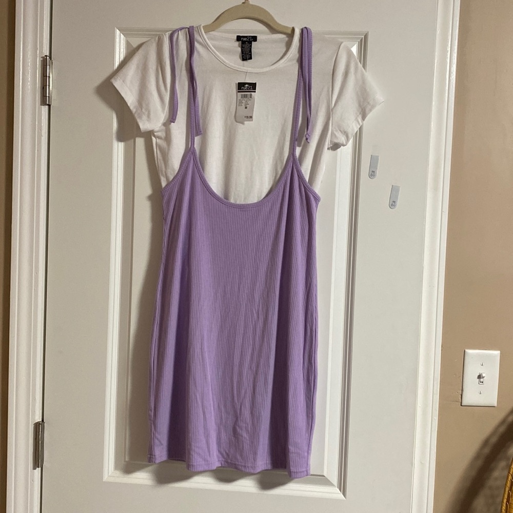 Purple & White dress 2 Two piece